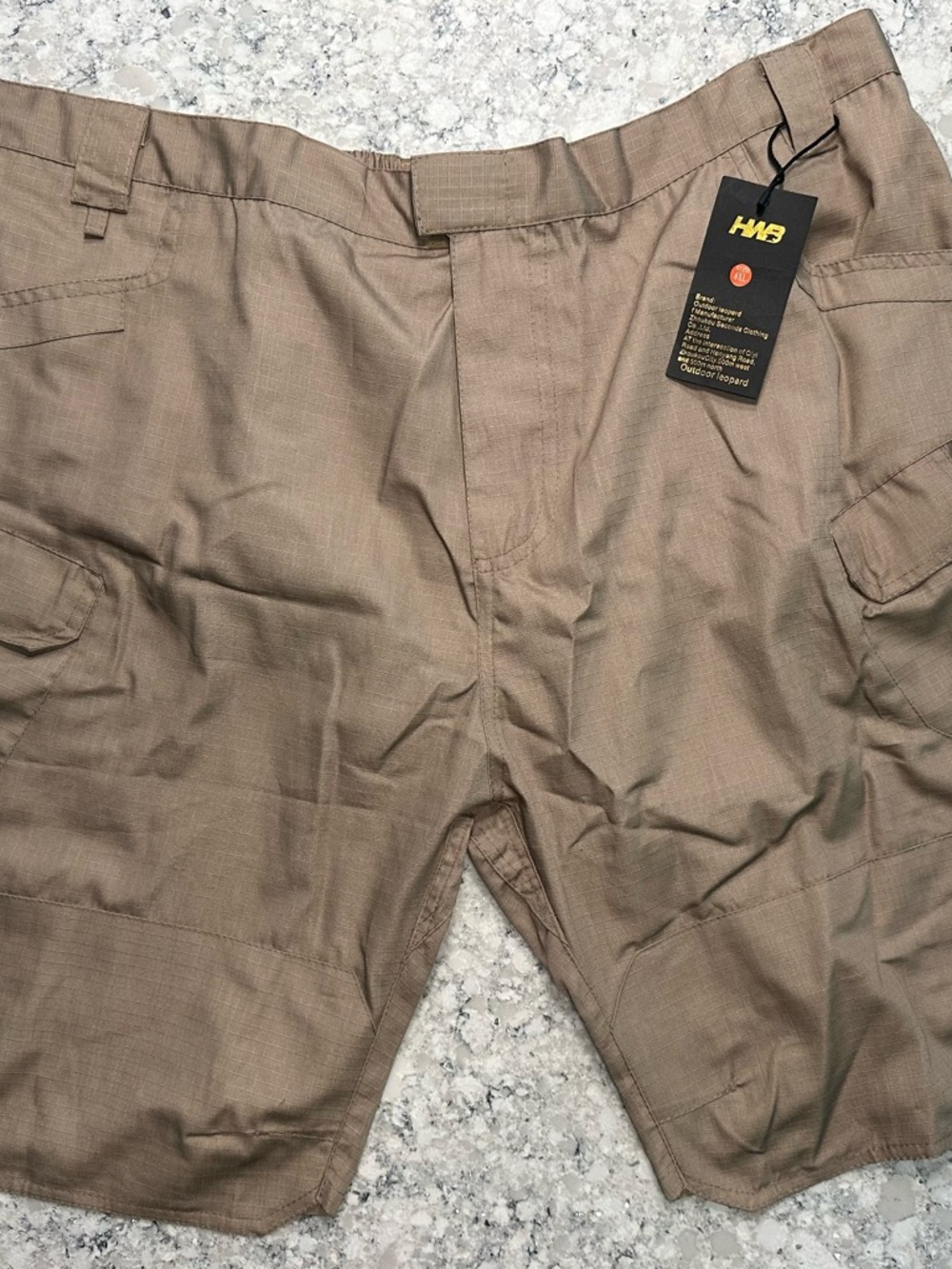 Men's Tan Cargo Pants - Durable Utility Shorts